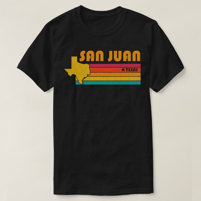 San Juan Texas Vintage Distressed Souvenir T-Shirt (Design Front)