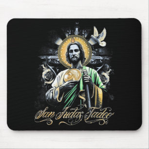 San Judas Tadeo Religious Art Catholic Saints Desi Mouse Pad