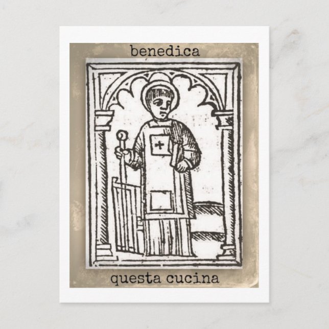 San Lorenzo, Bless this Kitchen Postcard (Front)