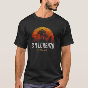 San Lorenzo California Retro Surfer Vintage Beach T-Shirt