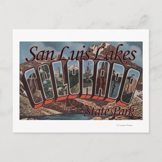 San Luis Lakes, Colorado - Large Letter Scenes Postcard (Front)