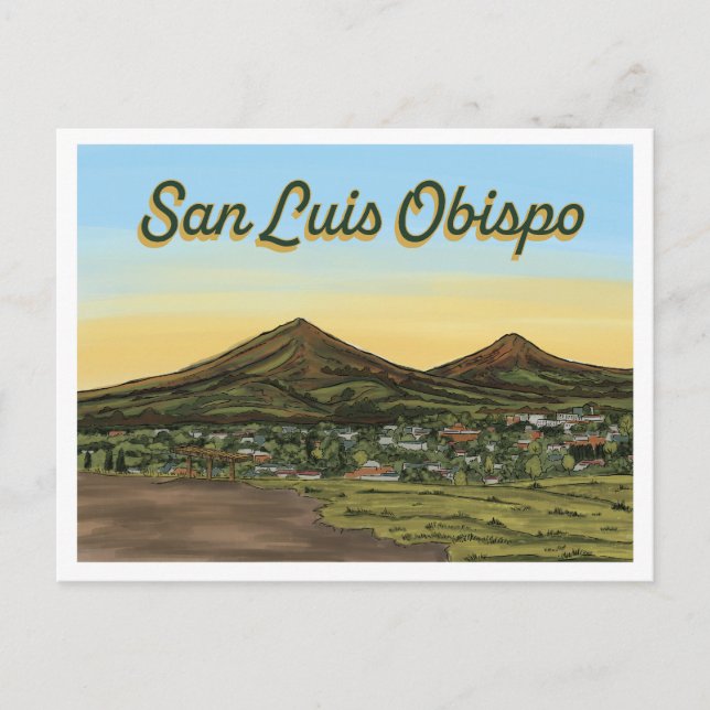 San Luis Obispo California Postcard (Front)