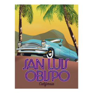 San Luis Obispo California Travel poster 