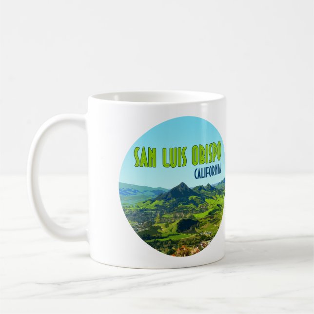 San Luis Obispo California Vintage Coffee Mug (Left)