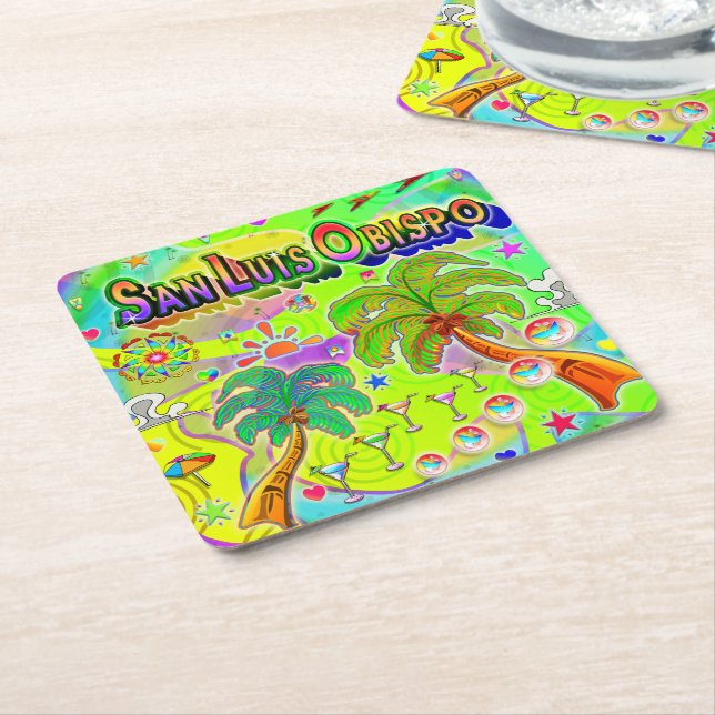 San Luis Obispo Mind Focus Coaster (Angled)