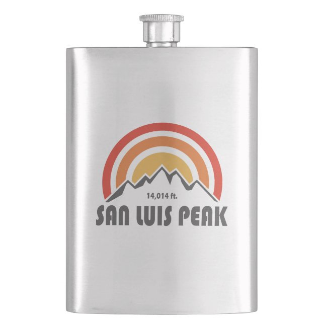 San Luis Peak Hip Flask (Front)