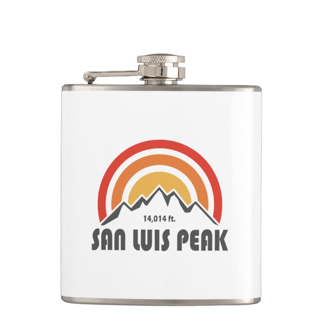 San Luis Peak Hip Flask (Front)