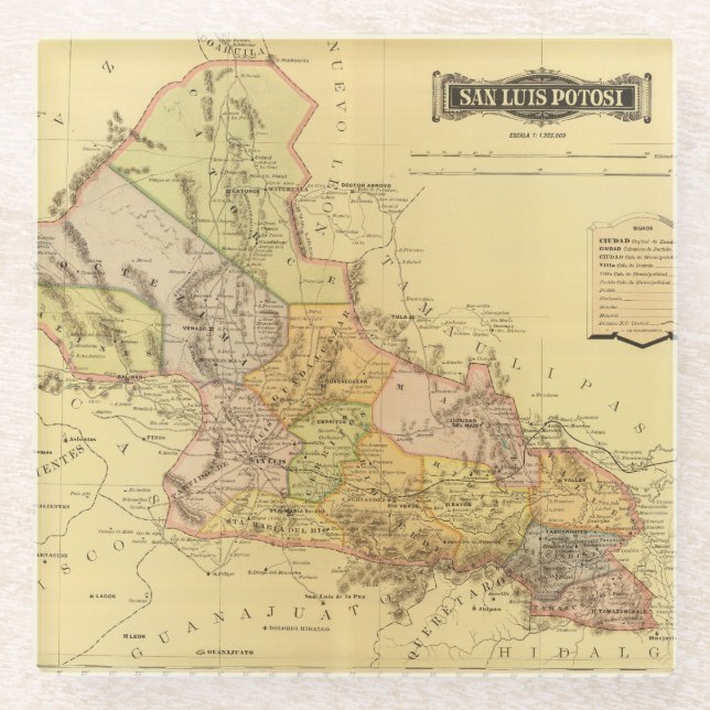 San Luis Potosi Glass Coaster (Front)