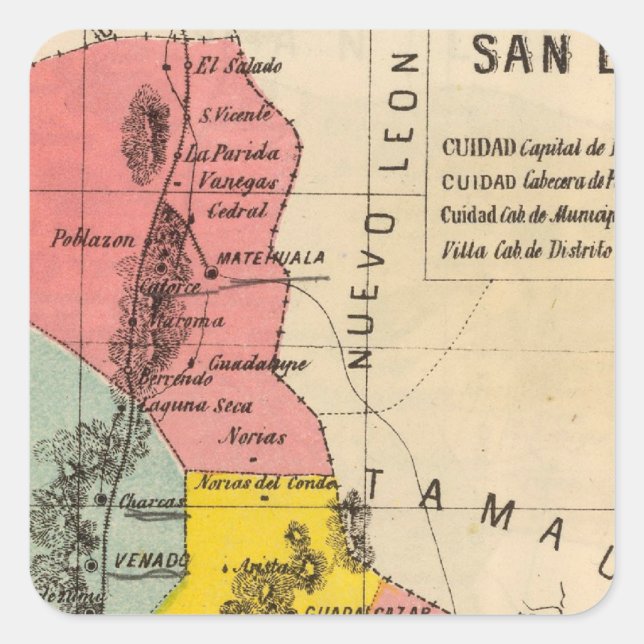 San Luis Potosi, Mexico Square Sticker (Front)