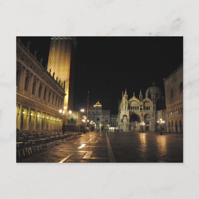 San Marco Square, Venice Italy (5:30 a.m.) Postcard (Front)
