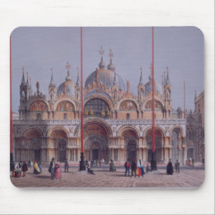 San Marco, Venice, engraved by Brizeghel (litho) Mouse Pad