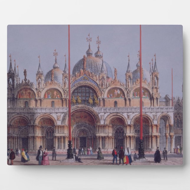 San Marco, Venice, engraved by Brizeghel (litho) Plaque (Front)