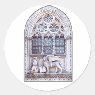 San Marco Winged Lion Window Classic Round Sticker