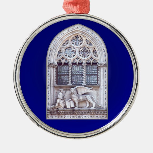 San Marco Winged Lion Window Metal Tree Decoration (Front)