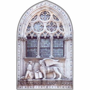 San Marco Winged Lion Window Standing Photo Sculpture