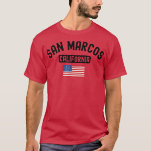 San Marcos California USA Flag Vintage Cali Bear S T-Shirt