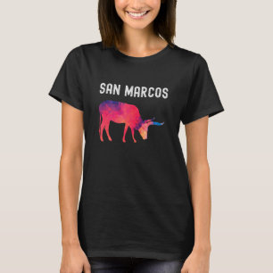 SAN MARCOS - Vibrant Geometric Longhorn Cattle Gra T-Shirt