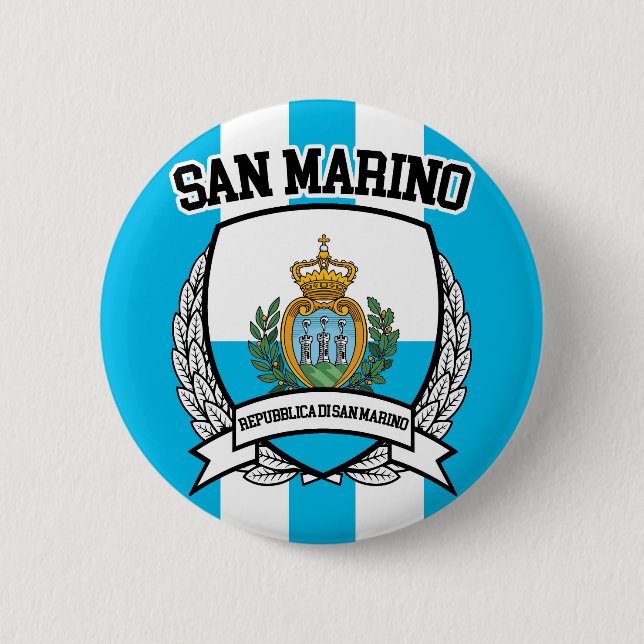San Marino 6 Cm Round Badge (Front)