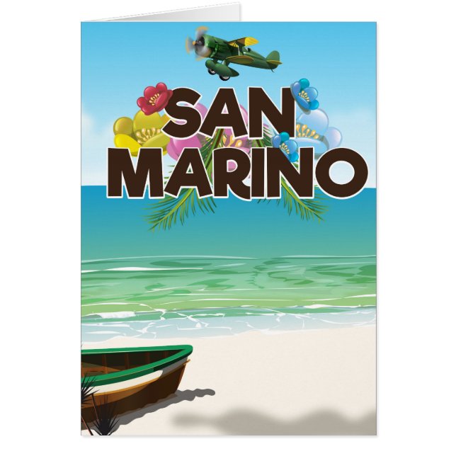 San Marino Beach travel poster (Front)