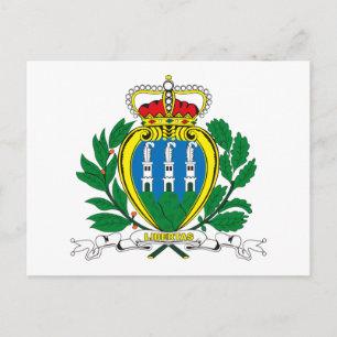 San Marino Coat of Arms Postcard