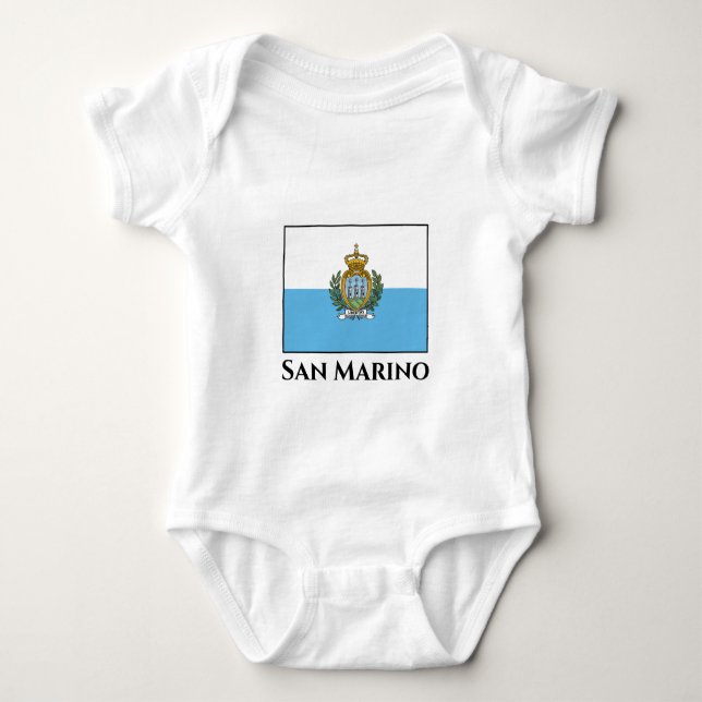 San Marino Flag Baby Bodysuit (Front)