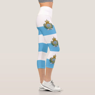 San Marino Flag Capri Leggings