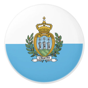 San Marino Flag Ceramic Knob