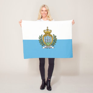 San Marino Flag Fleece Blanket