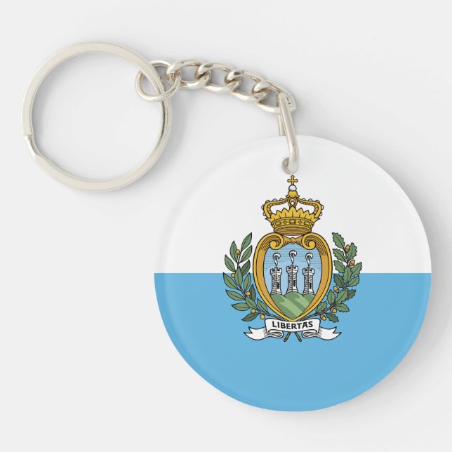 San Marino Flag Key Ring (Front)