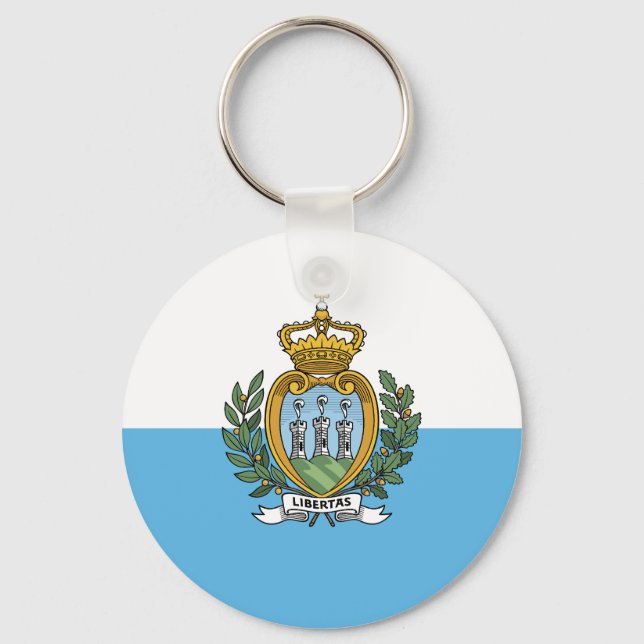 San Marino Flag Key Ring (Front)