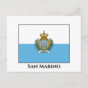 San Marino Flag Postcard
