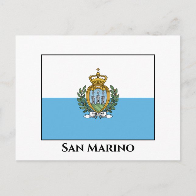 San Marino Flag Postcard (Front)