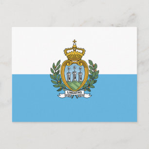 San Marino Flag Postcard