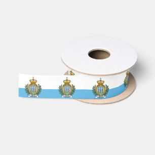 San Marino Flag ribbon, San Marino fashion /sports Satin Ribbon