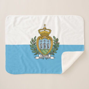 San Marino Flag Sherpa Blanket