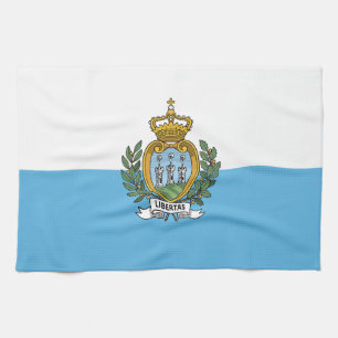 San Marino Flag Tea Towel