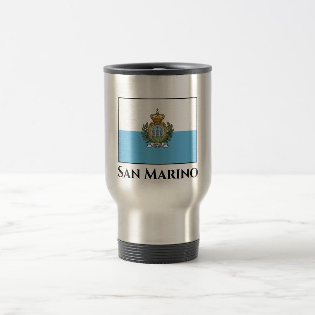 San Marino Flag Travel Mug (Center)