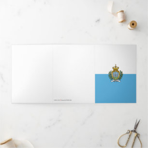 San-Marino flag Tri-Fold Card