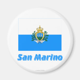 San Marino Flag with Name Magnet