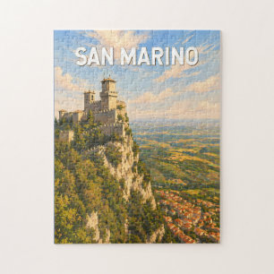 San Marino Illustration Travel Art Vintage Jigsaw Puzzle