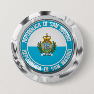 San Marino Round Emblem 7.5 Cm Round Badge