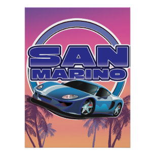 San Marino Sports travel poster