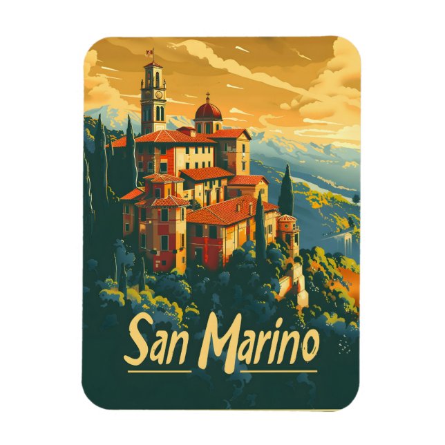 San Marino Travel Magnet (Vertical)
