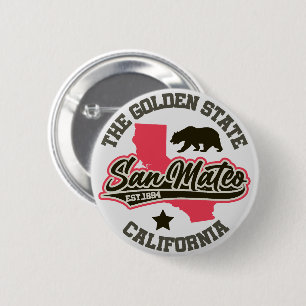 San Mateo,California 6 Cm Round Badge