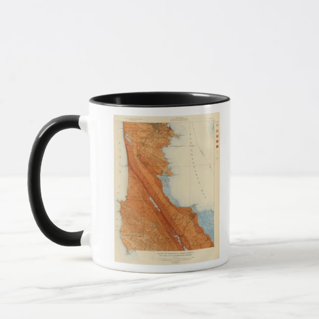San Mateo quadrangle showing intensity, faults Mug (Left)