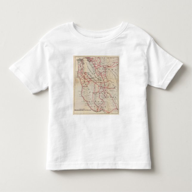 San Mateo, Santa Cruz, Santa Clara, Alameda Toddler T-Shirt (Front)