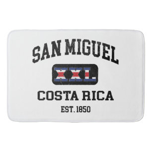 San Miguel, Costa Rica - XXL Athletic Bath Mat