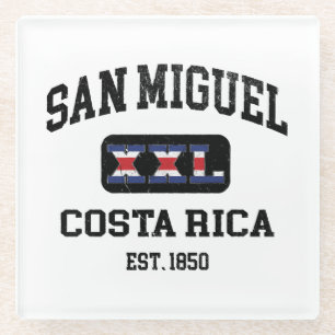 San Miguel, Costa Rica - XXL Athletic Glass Coaster