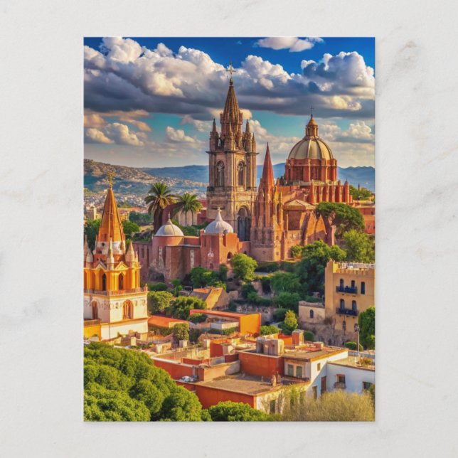 San Miguel de Allende Mexico Cityscape Postcard (Front)