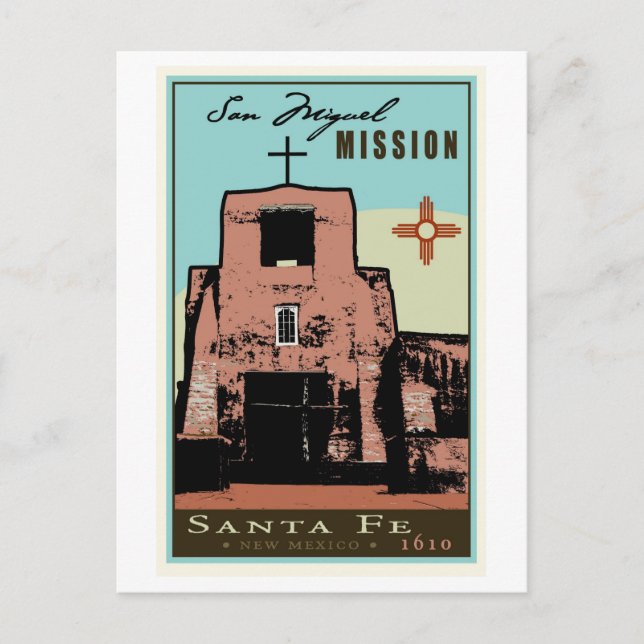San Miguel Mission Postcard (Front)